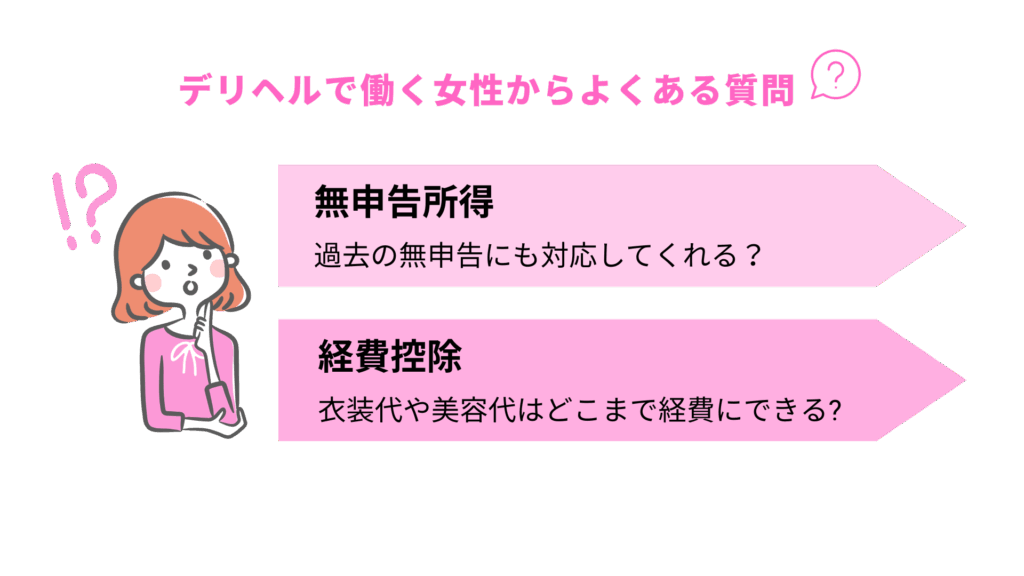 デリヘルで働く女性の確定申告|税理士によくある質問