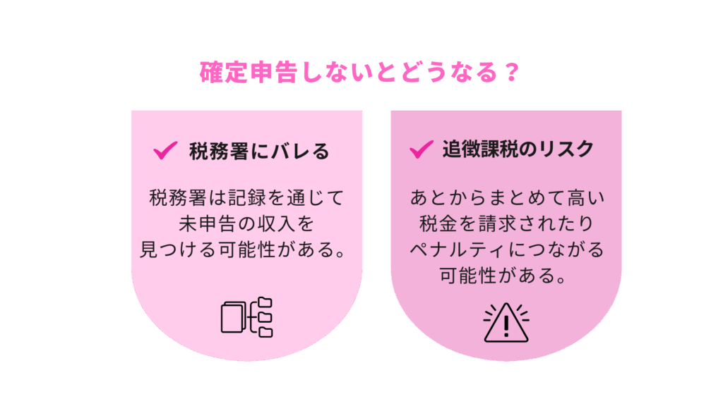 キャバクラ嬢が収入を確定申告しないとどうなる?