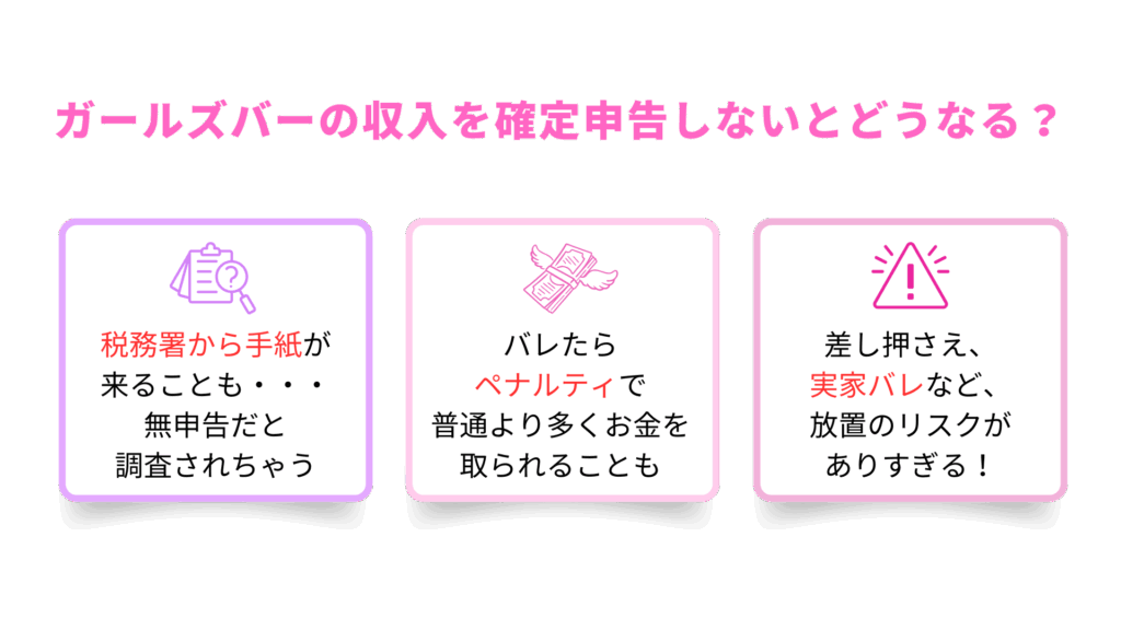 ガールズバーの収入を確定申告しないとどうなる?
