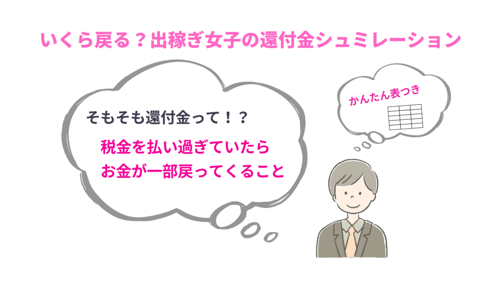 【かんたん表つき】いくら戻る?出稼ぎ女子の還付金シミュレーション