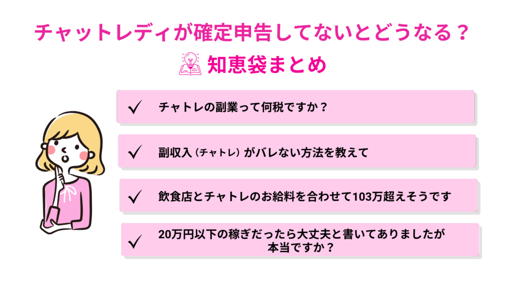チャットレディが確定申告してないとどうなる?知恵袋まとめ