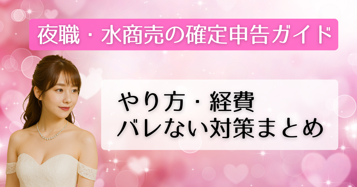 夜職・水商売の確定申告ガイド｜やり方・経費・バレない対策まとめ